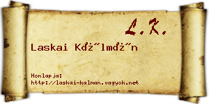 Laskai Kálmán névjegykártya