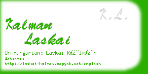 kalman laskai business card